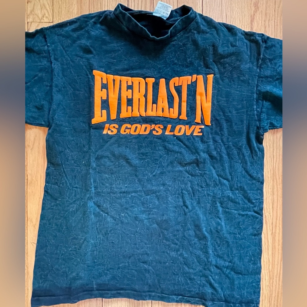 Vintage 1990s Everlast’n Is God’s Love Single Stitch Tshirt XL Helton Green